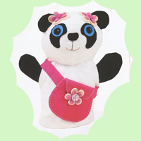 Panda Hand Puppets featured in Homespun