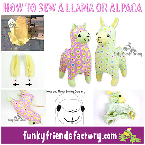 llama plush pattern