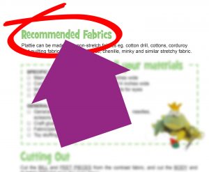 Recommended FABRICS Section