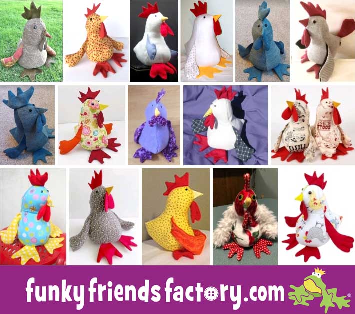 Cheeky CHOOK Chicken Pattern Collage.web