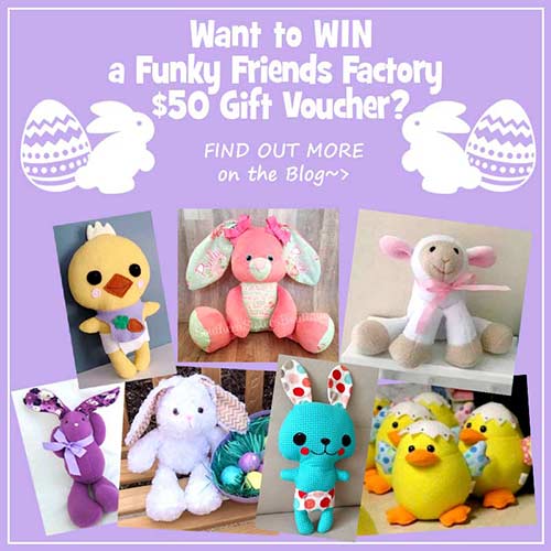 2022 Easter SEWING COMPETITION – WIN a $50 Funky Friends Factory Pattern Voucher!