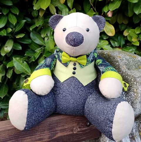 Sew a memory bear from clothes, with BUTTONS the BEST DRESSED Teddy ...