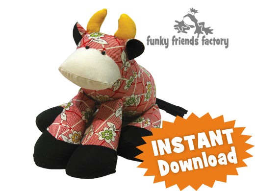cow stuffed animal pattern