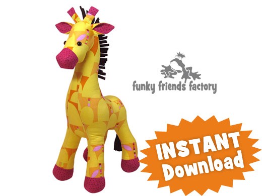 stuffed giraffe sewing pattern free