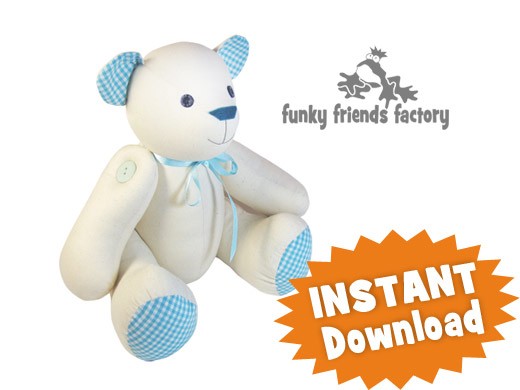 button jointed teddy bear pattern