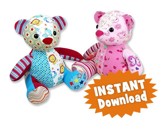 Melody Memory Bear Keepsake Toy INSTANT DOWNLOAD Sewing Pattern PDF  (Default)